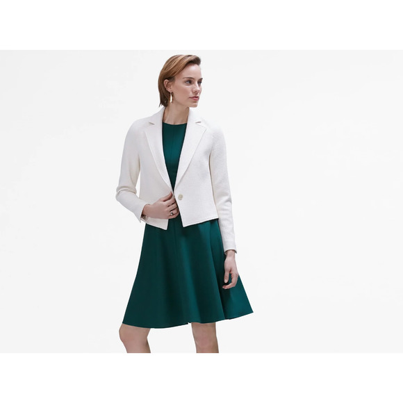 MM Lafleur Jackets & Blazers - MM LaFleur Albright Jacket Chevron Weave - Ivory - Size 14